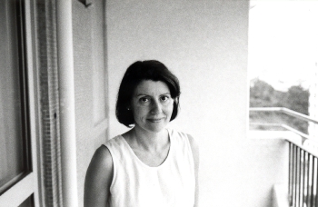 A friend visiting from England, on my balcony, Sha Wan Drive, 13 October 1996