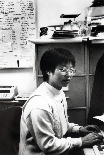 Karen Leung, secretary of the Department of Fine Arts, HKU, Pokfulam, 22 February 1995