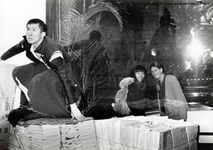 Performance by Yuri Ng at the Fringe Club, on the occasion of a fashion show at the same venue by William Tang, 19 January 1996