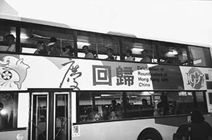 Bus in handover celebration livery, Tsim Sha Tsui, 24 May 1997