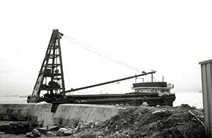 Lighter and construction work, Sandy Bay, 26 June 1997