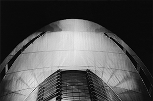 Exterior view of the Convention and Exhibition Centre Extension, night, 7 August 1997
