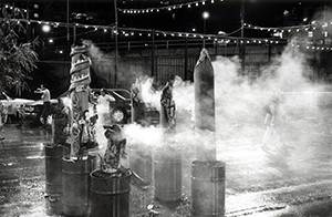 Giant incense sticks, Moreton Terrace playground, Causeway Bay, 25 August 1997