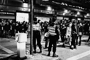 Millennium eve crowds, Nathan Road, Tsim Sha Tsui, 31 December 1999