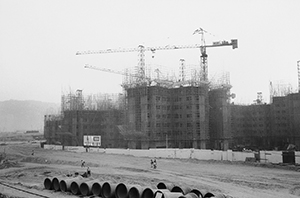 New construction on reclaimed land, West Kowloon, 28 February 1997