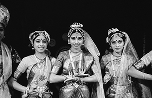 Indian dancers after a performance, University of Hong Kong, 25 September 1998