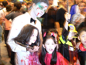 Halloween costumes, Lan Kwai Fong, Central, 30 October 2004