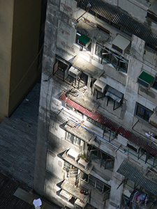 Morning light on an old building, Sheung Wan, 4 October 2005