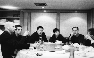 Meal gathering with visiting Mainland artists and other out-of-town guests, 4 December 2001