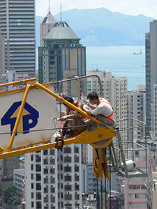 Construction crane, Sheung Wan, 3 July 2008