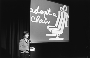 Pansy Ho at a fundraising event at the Hong Kong Arts Centre, 27 January 2003