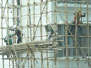 Bamboo scaffolding, Sheung Wan, 18 February 2009