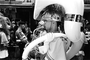 Marching band at the Cheung Chau Bun Festival, 26 May 2004