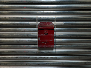 Temporary mail box for a business closed during the Lunar New Year, Sheung Wan, 7 February 2011