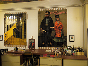 Inside the studio of painter Chow Chun Fai, Fotan, 7 January 2012