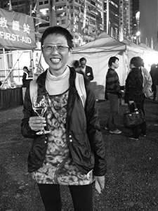 Writer Xu Xi, at the opening of an exhibition on the West Kowloon Cultural District site, 18 January 2012