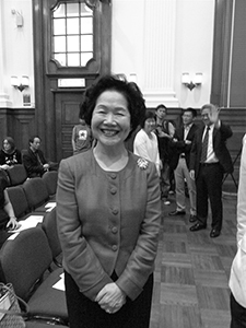 Anson Chan in Loke Yew Hall, HKU Main Building, 22 April 2012