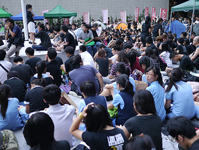 Protest against an attempt by the Government to introduce national education into the school curriculum, Civic Square, 5 September 2012