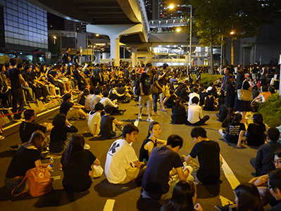 Protest on Tim Mei Avenue against an attempt by the Government to introduce national education into the school curriculum, 3 September 2012