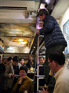 Moon Poetry Night gathering at Club 71, Man Hing Lane, Central, 10 February 2013