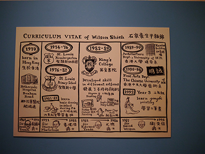 Artwork by Wilson Shieh on display in his exhibition at Osage, Kwun Tong, 17 April 2013