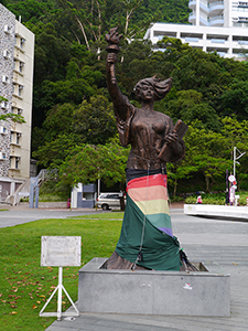 Replica of the Goddess of Democracy statue on the campus of the Chinese University of Hong Kong, 8 June 2013