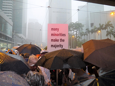 On the annual pro-democracy march, 1 July 2013