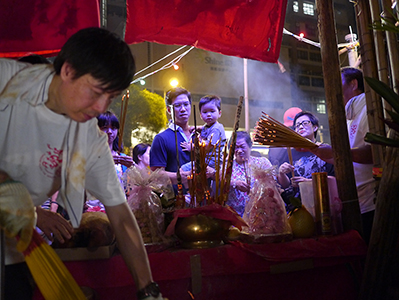 Pokfulam Village during the mid-Autumn Festival, 19 September 2013