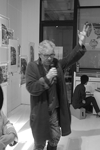 Cinematographer Christopher Doyle giving a talk at Agnes B's Librairie Galerie during Artwalk, Hollywood Road, 12 March 2014