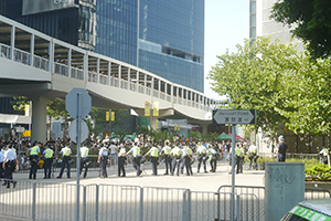 Student-led protest at Civic Square, Central Government Offices Complex, Admiralty, 27 September 2014