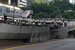 Police on Cotton Tree Drive, 28 September 2014