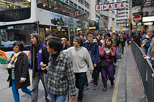 Demonstration concerning booksellers who are missing (and presumed abducted illegally to the Mainland), Sheung Wan, 10 January 2016
