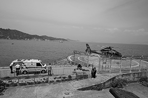 Emergency medical evacuation by helicopter, Cheung Chau, 4 April 2017