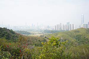 Hong Kong's internal border with Mainland China at the Shenzhen River, 11 February 2018