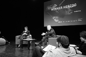 Film director Werner Herzog at the University of Hong Kong, 21 March 2018