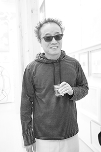 Chinese artist Wu Shanzhuan at the opening of his exhibition at Hanart TZ Gallery, Pedder Building, Central, 22 March 2018