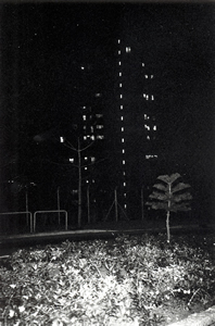 View from Victoria Road at night, 3 April 1995