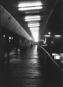 Pedestrian walkway at night, Wanchai, 9 April 1995