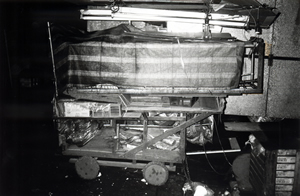 Objects stored on the street, Queen's Road Central, 5 June 1995