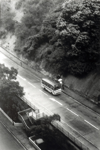Minibus in the rain, Sha Wan Drive,  10 June 1995