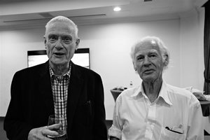 Retired professors Brian Morton (left) and Kevin MacKeown, HKU, Pokfulam, 9 June 2017