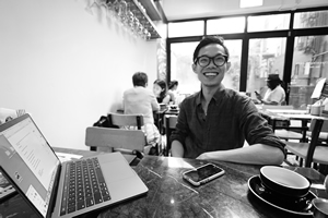 Curator Isaac Leung, Wing Fung Street, Wanchai, 13 June 2017