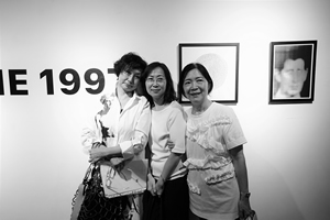 Guests at the opening of an exhibition, Videotage, Cattle Depot Artist Village, To Kwa Wan, 29 June 2017