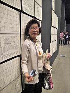 Jewelry designer Kai-Yin Lo, at Song Dong's '36 Calendars' project, Artistree, Taikoo Place, Quarry Bay, 21 January 2013
