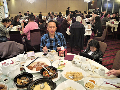 Enoch Cheng, at a banquet in honour of artist Song Dong, Quarry Bay, 26 January 2013