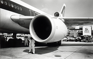 Plane at Kai Tak airport, 30 August 1995