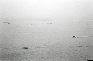 Ships in Lamma Channel, towards sunset, 24 September 1995