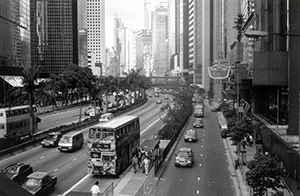 Gloucester Road, Wanchai, from a footbridge, 7 September 1995