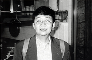 Oscar Ho, after a meeting of the Arts Development Council's Strategic Planning Group, Wanchai, 17 October 1995