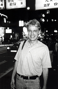 Academic David Dudgeon, Hennessy Road, Wanchai, 28 October 1995